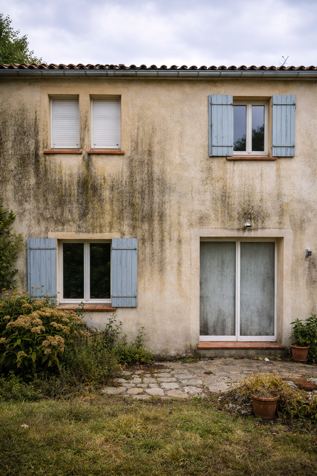 Façade avant nettoyage par drone